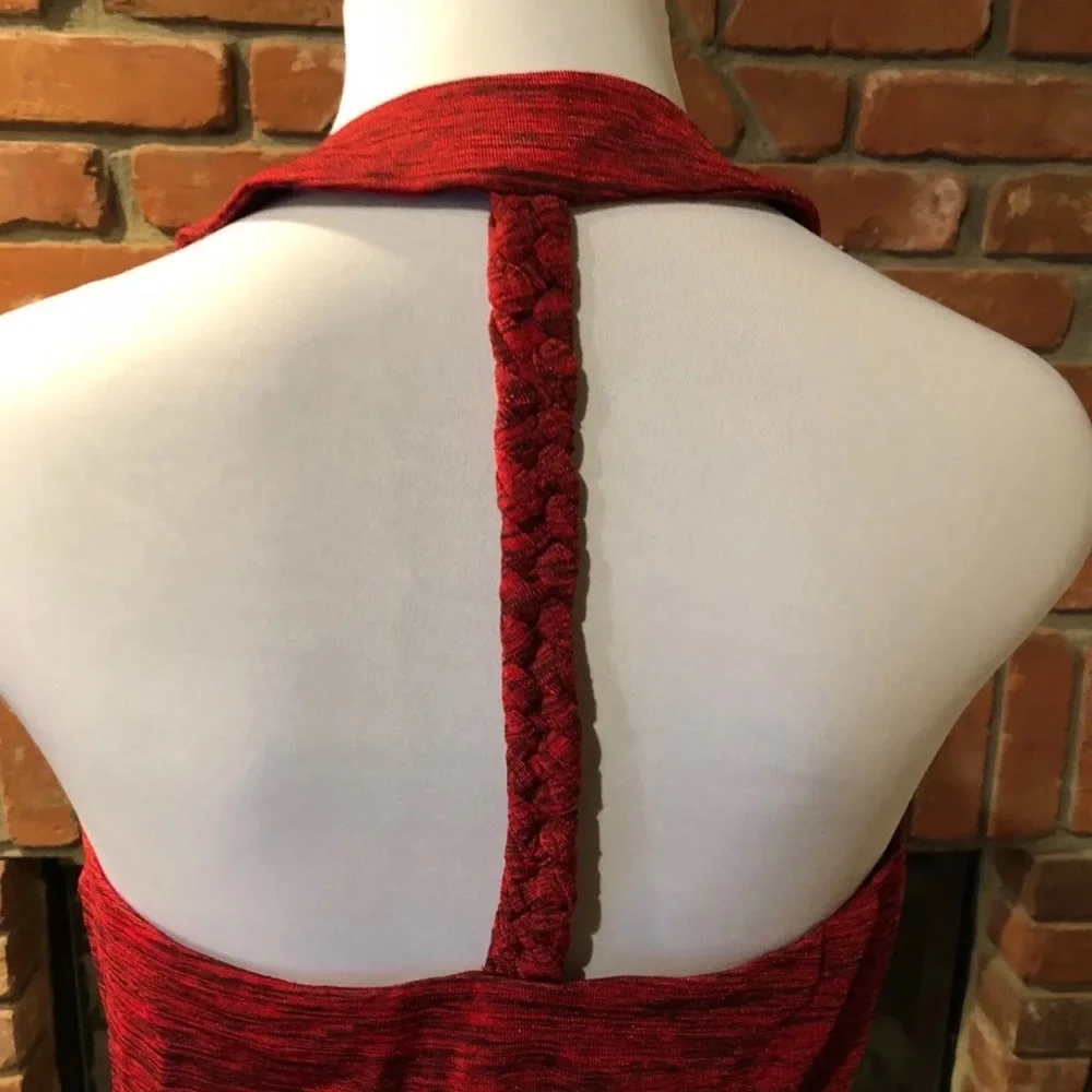 Red & Black MOD Chic Racer Braid Back Empire Waist Super Short MINI Dres…